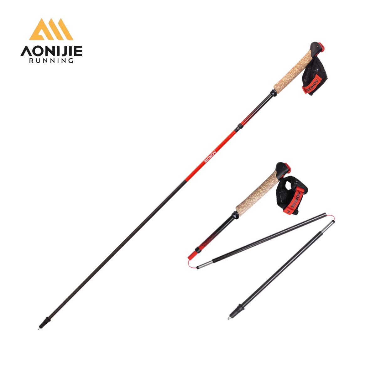 Trekking Pole Carbon - 2개 AONIJIE E4212 E4218 접이식 탄소