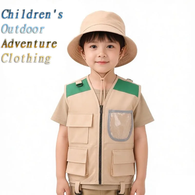 Outdoor Adventure Holidays - 어린이 할로윈 의상, 탐험가 모자, 조끼,