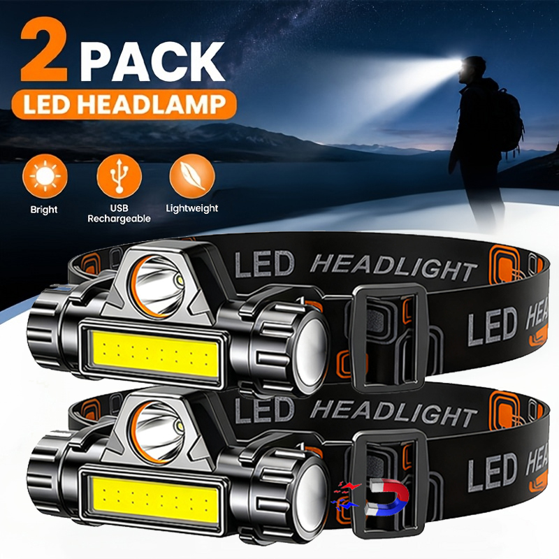 Headlamp Waterproof Rechargeable - 슈퍼 밝은 LED 헤드램프 XPE COB