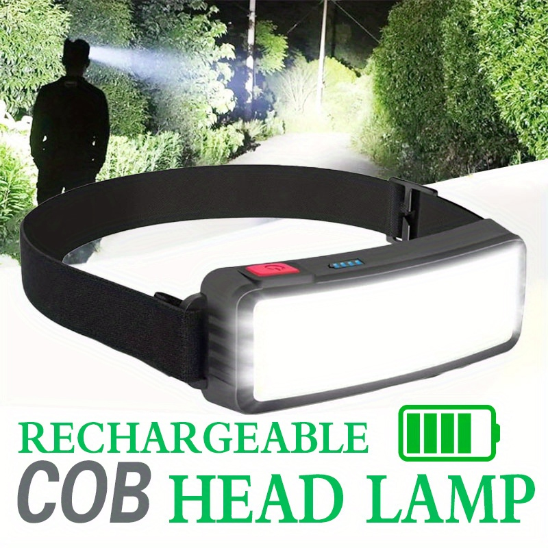 Headlamp Waterproof Rechargeable - 강력한 COB LED 헤드램프 Type-c 충전식