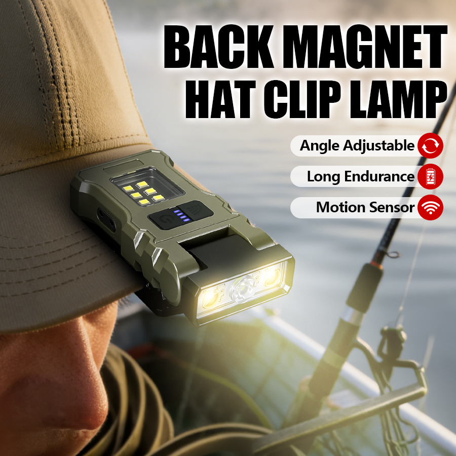 Headlamp Waterproof Rechargeable - 400LM USB C 헤드램프, 자석 클립온