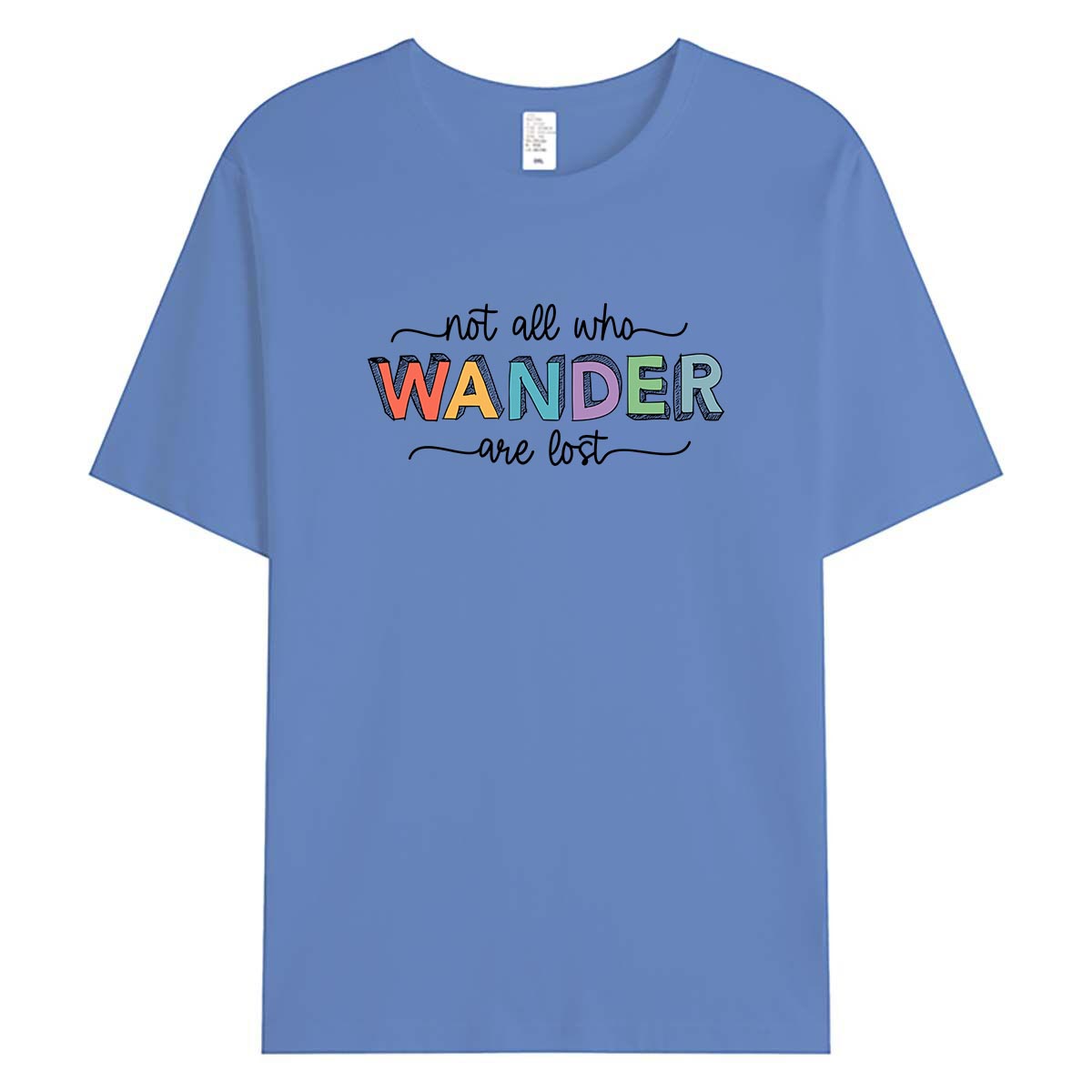 캐주얼 WANDER 프린트 티셔츠 여성 루즈핏 반팔 크 - Outdoor Adventure Vacations 리뷰 및 가격
