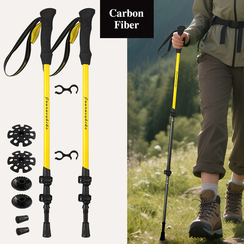 옐로우 3K 카본 파이버 트레킹 폴, 3단 텔레스코픽  - Trekking Pole Carbon 리뷰 및 가격