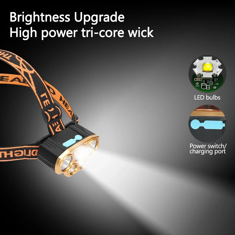 충전식 5 LED 헤드라이트 매우 밝은 강력한 방수 헤 - Headlamp Waterproof Rechargeable 리뷰 및 가격