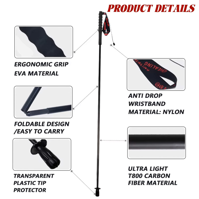 OKHEALING 110g 초경량 5단 접이식 카본 파 - Trekking Pole Carbon 리뷰 및 가격