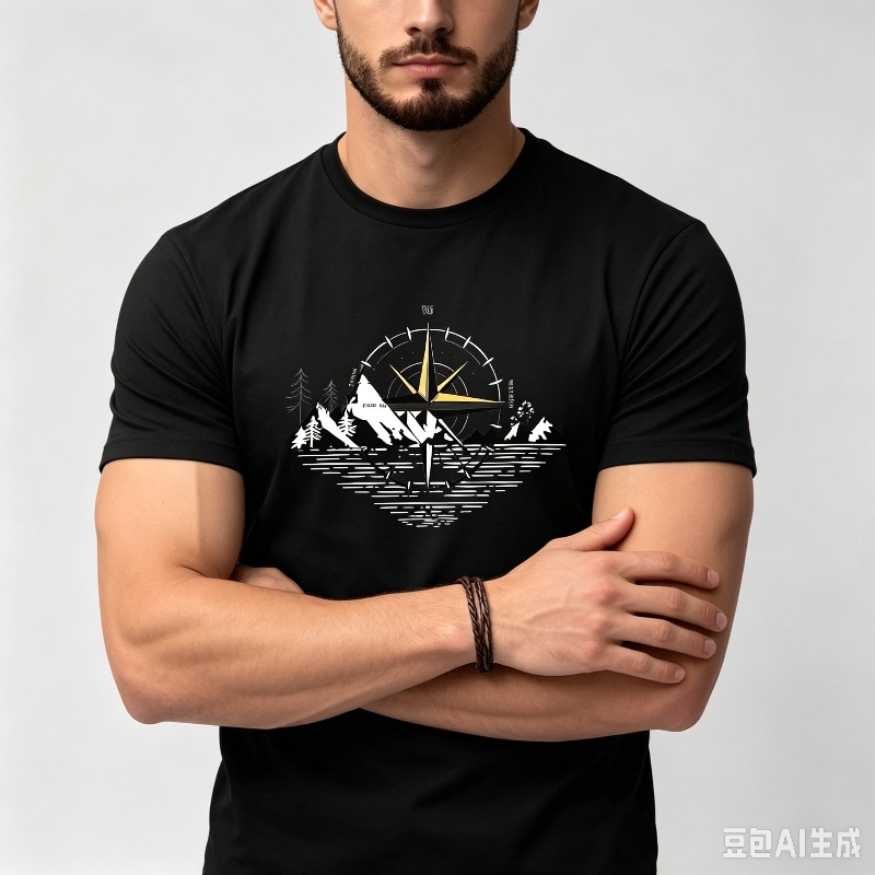 남성용 컴퍼스 마운틴 디자인 티셔츠, 부드러운 캐주얼  - Outdoor Adventure Holidays 리뷰 및 가격