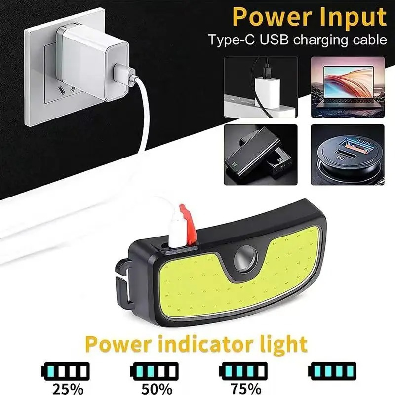 강력한 COB 헤드램프 Type-c/USB 충전식 헤드 - Headlamp Waterproof Rechargeable 리뷰 및 가격