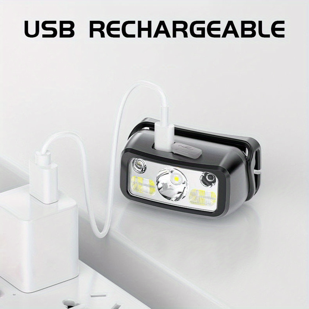 강력한 COB LED 센서 헤드램프 USB 충전식 헤드 - Headlamp Waterproof Rechargeable 리뷰 및 가격