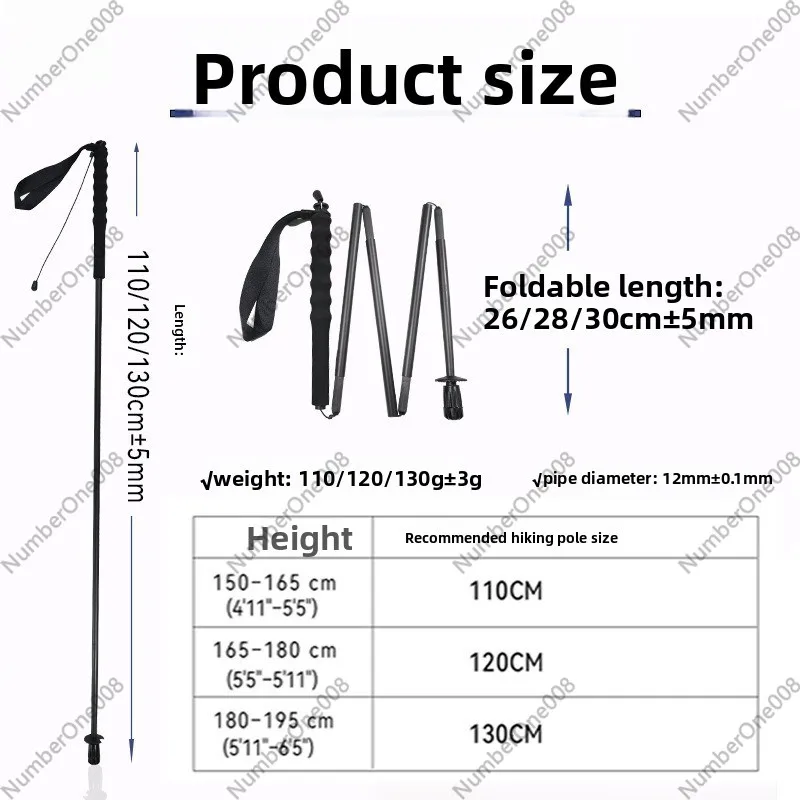 초경량 카본 파이버 접이식 트레킹 폴, 휴대용 짧은 워 - Trekking Pole Carbon 리뷰 및 가격