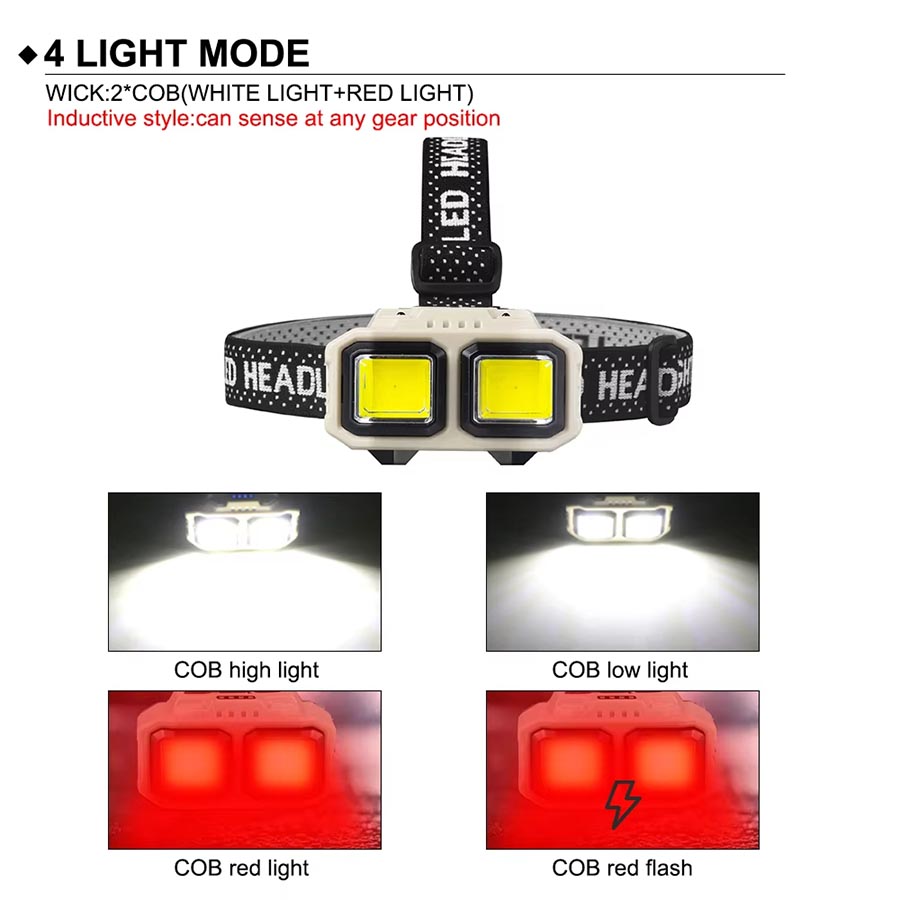 COB LED 헤드램프 충전식 헤드라이트, 야외 캠핑  - Headlamp Waterproof Rechargeable 리뷰 및 가격