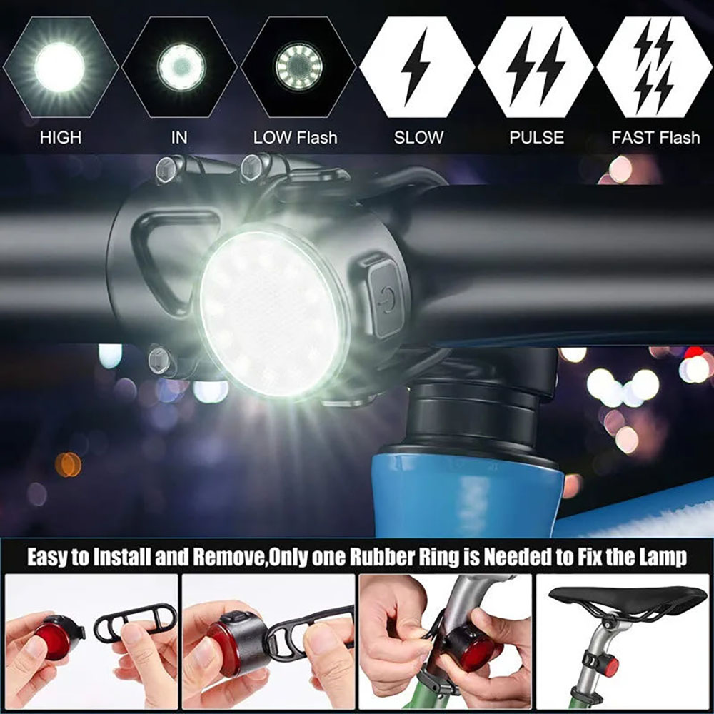 USB 충전식 방수 LED 자전거 라이트 세트, 초고휘 - Headlamp Waterproof Rechargeable 리뷰 및 가격