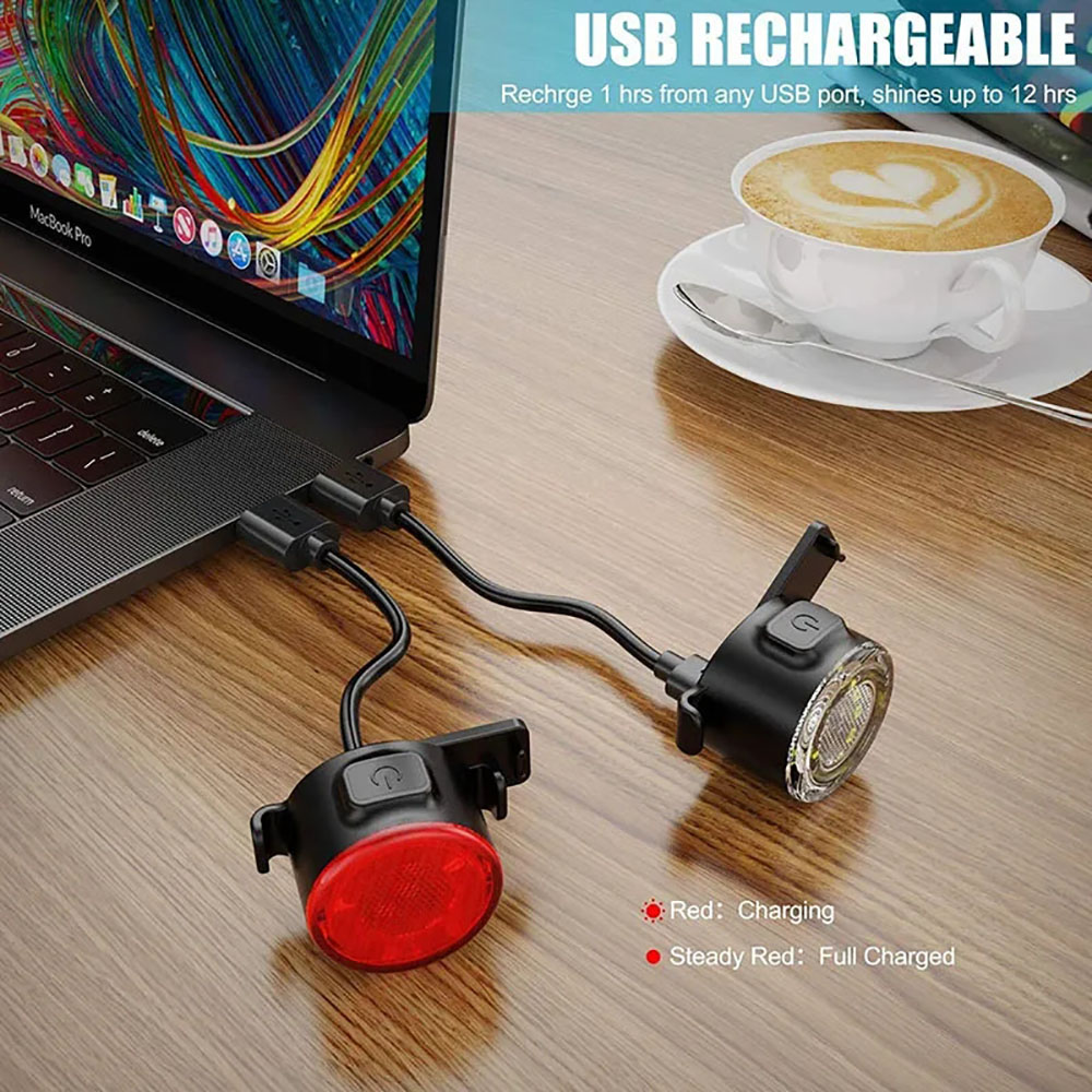 USB 충전식 방수 LED 자전거 라이트 세트, 초고휘 - Headlamp Waterproof Rechargeable 리뷰 및 가격
