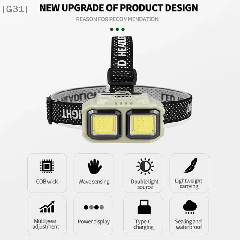 LED Powerfu 헤드램프 USB 충전식 헤드 토치 - Headlamp Waterproof Rechargeable 리뷰 및 가격